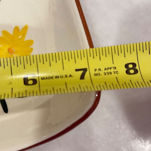 STANGL Country Garden PLATTER Serving Bread Bowl Dish Footed Curved Tapered - Picture 8 of 8